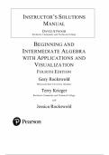 Solutions for Beginning and Intermediate Algebra with Applications & Visualization 4th Edition by Gary Rockswold&comma; All Chapters 1-14&vert; Graded A&plus;