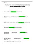 PLTW&colon; HBS EOC EXAM REVIEW QUESTIONS WITH VERIFIED ANSWERS