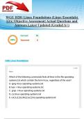 WGU D281 Linux Foundations &lpar;Linux Essentials&rpar; &vert;OA&vert; Objective Assessment&vert; Actual Questions and Answers Latest Updated 2025&sol;2026 &lpar;Graded A&plus;&rpar;