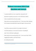 Walmart assessment 2024 Exam Questions and Answers
