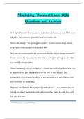 Marketing&colon; Walmart Exam 2026 Questions and Answers