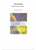 Test Bank for Database Concepts 9th Edition by David Kroenke&comma; All Chapters