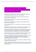 Official &lpar;ISC&rpar;&sup2; CISSP - Domain 1 Security and Risk Management Exam Questions and Answers