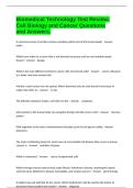 Biomedical Technology Test Review&colon; Cell Biology and Cancer Questions and Answers&period;