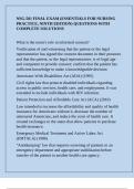 NSG-501 FINAL EXAM &lpar;ESSENTIALS FOR NURSING PRACTICE&comma; NINTH EDITION&rpar; QUESTIONS WITH COMPLETE SOLUTIONS