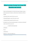 Relias Learning Nursing Test Exam 2026 Questions and Answers