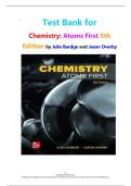Test Bank for Chemistry&colon; Atoms First 5th Edition by Julia Burdge and Jason Overby ISBN-9781266280412 all chapers latest edition complete guide