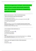 PDU3701 Assignment 3 &lpar;Public Administration&rpar;  EXAM STUDY GUIDE 2025&sol;2026 COMPLETE  PACK WITH VERIFIED DETAILED ANSWERS &vert;&vert;  GUARANTEED PASS  