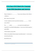 UTA Nurs 5315 Mod 6 Dr&period; Gonzalez Exam 2026 Questions and Answers