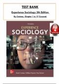 Test bank for Experience Sociology &ndash; 5th Edition by David Croteau & William Hoynes