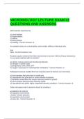 MICROBIOLOGY LECTURE EXAM &num;2 QUESTIONS AND ANSWERS &lpar;GRADED A&rpar;