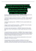 NURS206 Administering Oral and Topical Medications Exam Questions with Correct Solutions&vert;&vert;A&plus; GRADED&vert;&vert;100&percnt; Guaranteed Pass<<Latest Version>>