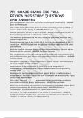 7TH GRADE CIVICS EOC FULL REVIEW 2025 STUDY QUESTIONS AND ANSWERS