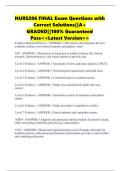 NURS206 FINAL Exam Questions with Correct Solutions&vert;&vert;A&plus; GRADED&vert;&vert;100&percnt; Guaranteed Pass<<Latest Version>>