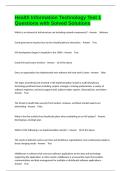Health Information Technology Test 1 Questions with Solved Solutions 