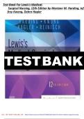 Test Bank For Lewis's Medical-Surgical Nursing&comma; 12th Edition by Mariann M&period; Harding&comma; Jeffrey Kwong&comma; Debra Hagler Chapter 1-69