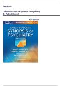Test Bank For Kaplan & Sadock&rsquo;s Synopsis of Psychiatry 12th Edition By Robert Boland&period; Verified  Chapters 1-35&comma; Complete Questions & Answers with Feedback