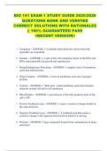 BIO 141 EXAM 1 STUDY GUIDE 2025&sol;2026  QUESTIONS BANK AND VERIFIED  CORRECT SOLUTIONS WITH RATIONALES  &vert;&vert; 100&percnt; GUARANTEED PASS   <RECENT VERSION> 
