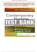 Contemporary Nursing&comma; 8th Edition &lpar;Cherry&rpar; &vert; Complete Test Bank with Correct Answers