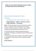 Robbins & Cotran Pathologic Basis of Disease &mdash; 10th Ed&colon; COMPLETE Chapter-by-Chapter Test Bank &lpar;Verified Answers & Rationales&rpar;