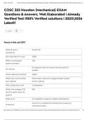 COSC 325 Houston &lpar;Mechanical&rpar; EXAM Questions & Answers&comma; Well Elaborated &vert; Already Verified Test &vert;100&percnt; Verified solutions &vert; 20252026 Latest&excl;&excl;