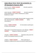 QMA PRACTICE TEST -9 LESSONS 25-28 Question & Answers 2025&period;docx