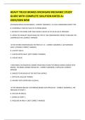 HEAVY TRUCK BRAKES MICHIGAN MECHANIC STUDY GUIDE WITH COMPLETE SOLUTION RATED A&plus; 2025&sol;2026 NEW
