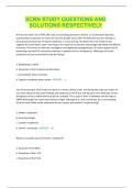 SCRN STUDY QUESTIONS AND SOLUTIONS RESPECTIVELY