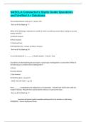NASCLA Contractor's Study Guide Questions and Verified A&plus; Solutions