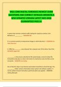 WGU C840 DIGITAL FORENSICS NEWEST EXAM QUESTIONS AND CORRECT DETAILED ANSWERS A NEW UPDATED VERSION LATEST 2025-2026 GUARANTEED PASS A&plus;