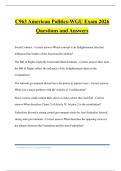 C963 American Politics-WGU Exam 2026 Questions and Answers