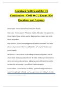 C963 american politics bundled tests 2026 question and Answers 100&percnt; Pass Guaranteed 