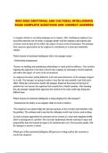 WGU D082 EMOTIONAL AND CULTURAL INTELLIGENCE EXAM COMPLETE QUESTIONS AND CORRECT ANSWERS