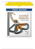 TEST BANK FOR PRINCIPLES OF SUPPLY CHAIN MANAGEMENT&colon; A BALANCED APPROACH 3RD EDITION &lpar;EXAM QUESTIONS WITH CORRECT ANSWERS&rpar; RATED A&plus;