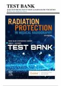 Test Bank For Radiation Protection in Medical Radiography 9th Edition By Mary Alice Statkiewicz Sherer&semi; Paula J&period; Visconti&semi; E&period; Russell Ritenour&semi; Kelli Haynes