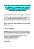 WGU D096 Fundamentals of Diverse Learners OA Exam 2024 &ndash; Study Guide with 250 Exam Questions&comma; Verified Answers&comma; and Detailed Rationales &vert; A&plus; Grade Assured