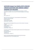 ACHE Board of Governors &lpar;BOG&rpar; Sample Test EXAM LATEST UPDATED VERSION QUESTIONS AND VERIFIED CORRECT ANSWERS JUST RELEASED