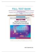FULL TEST BANK Stahl's Essential Psychopharmacology&colon; Neuroscientific Basis and Practical Applications 5th Edition by Stephen M&period; Stahl &lpar;Author&rpar; With 100&percnt; Verified Questions And Answers Graded A&plus;&period;
