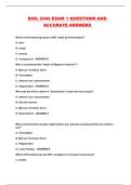 BIOL 2444 EXAM 1 QUESTIONS AND ACCURATE ANSWERS 
