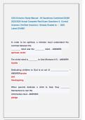 COG Exhorter Study Manual - All Questions Combined EXAM  2025&sol;2026 Actual Complete Real Exam Questions &  Correct  Answers &lpar;Verified Answers&rpar; &vert; Already Graded A&plus;  &sol;  2025                  Latest EXAM&excl;&excl; 