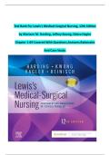 Test Bank For Lewis's Medical-Surgical Nursing&comma; 12th Edition by Mariann M&period; Harding&comma; Jeffrey Kwong&comma; Debra Hagler&period;All Chapters 1-69 Covered With Questions And Verified Solutions With Rationales And Case Study&period;