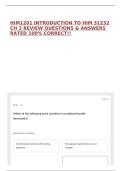 HIM1201 INTRODUCTION TO HIM 31232 CH 3 REVIEW QUESTIONS & ANSWERS RATED 100&percnt; CORRECT&excl;&excl;