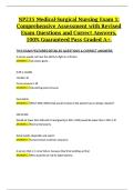 NP235 Medical-Surgical Nursing Exam 1&colon; Comprehensive Assessment with Revised Exam Questions and Correct Answers&comma; 100&percnt; Guaranteed Pass Graded A&plus;&period;