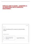 HIM2214 UNIT III EXAM - CHAPTERS 9-10 QUESTIONS WITH COMPLETE SOLUTIONS&excl;&excl;