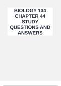 BIOLOGY 134 CHAPTER 44 STUDY QUESTIONS AND ANSWERS