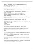 IPPS-A DL FINAL EXAM - HR PROFESSIONAL &sol; PAYROLL SPECIALIST