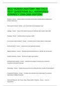 WCU HUMAN ANATOMY 260 CH1-4 TEST QUESTIONS ALL ANSWERED CORRECT 2025-2026 EDITION&period;