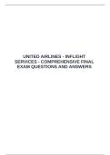 UNITED AIRLINES - INFLIGHT SERVICES - COMPREHENSIVE FINAL EXAM QUESTIONS AND ANSWERS