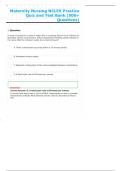 Maternity Nursing NCLEX Practice Quiz & Test Bank &vert; 500&plus; Questions