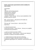 NURS 1130 EXAM I QUESTIONS WITH COMPLETE SOLUTIONS